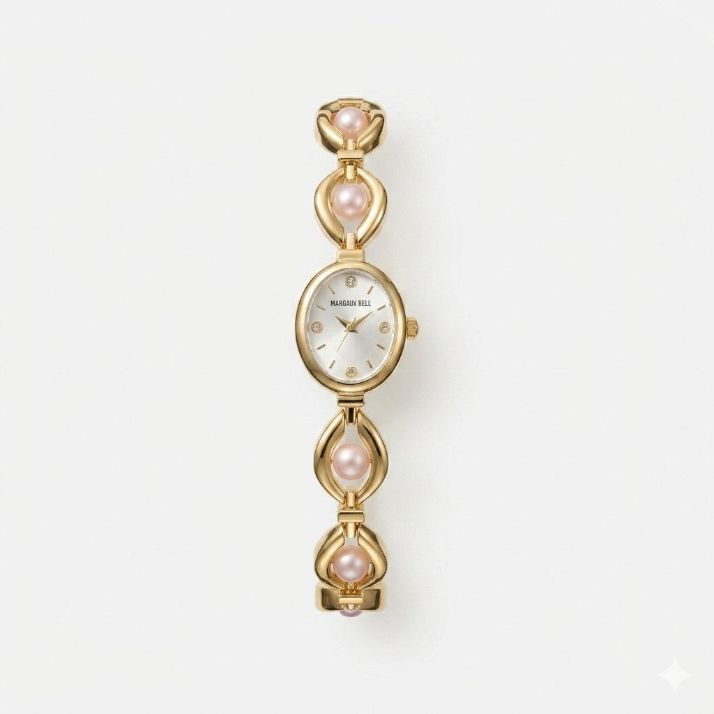 MARGAUX BELL Bracelet Watch — Gold + Pearl