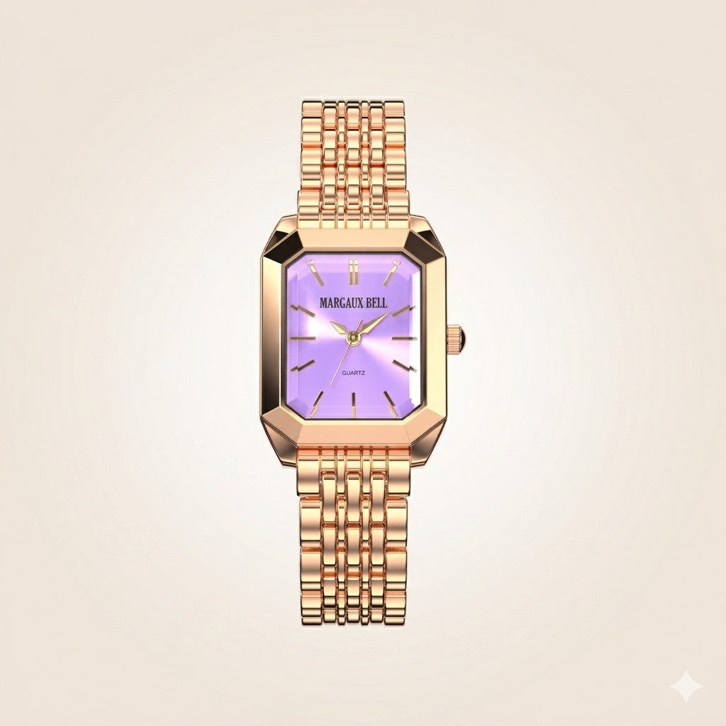 MARGAUX BELL Tank Watch — Rose Gold